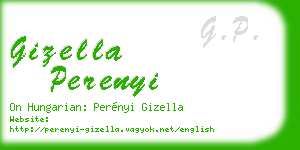 gizella perenyi business card